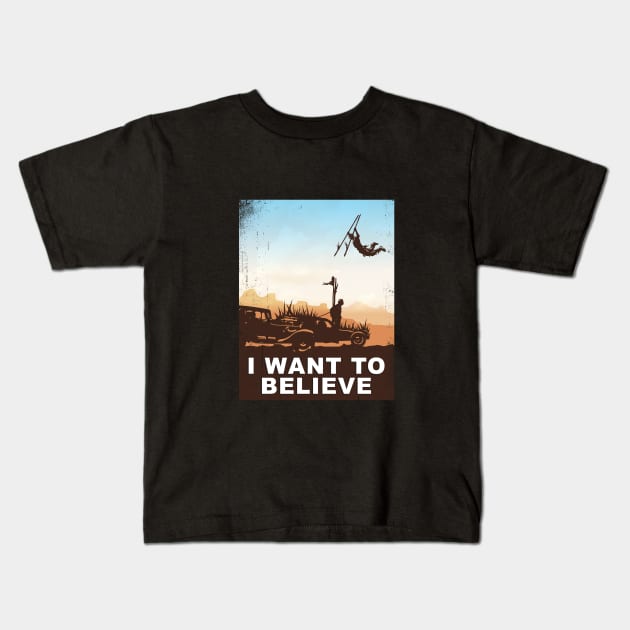 Mad Max Fury Road I Want To Believe Kids T-Shirt by DeepFriedArt